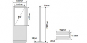 touchscreen totem rental europe