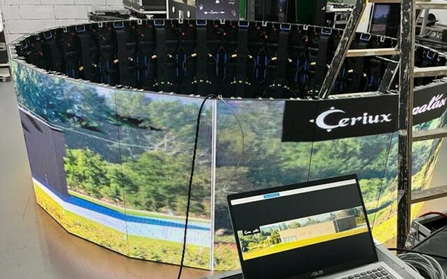 screen circular led rental madrid