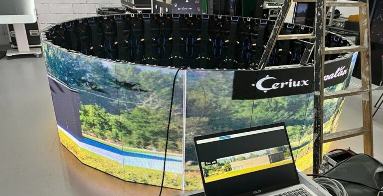 screen circular led rental madrid