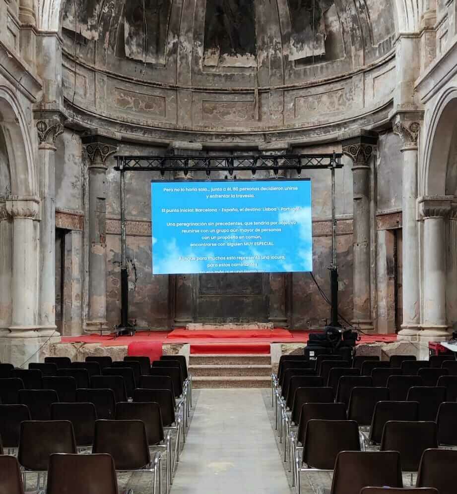 led wall rental madrid